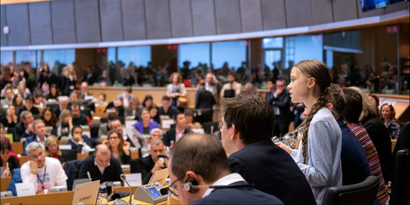 Greta Thunberg urges MEPs to show climate leadership. (CC-BY-4.0: © European Union 2020 – Source: EP)