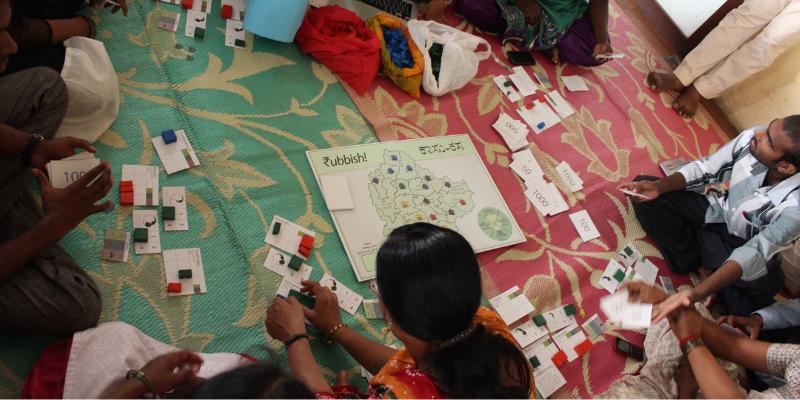 Rubbish! (2015) is a bi-lingual board game that addresses the environmental and economic considerations at play in Bangalore’s waste crisis.