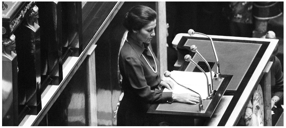 Simone Veil on the day of her Speech on Abortion Law, 1974 (Credit: https://www.gouvernement.fr/en/40th-anniversary-of-the-veil-law)